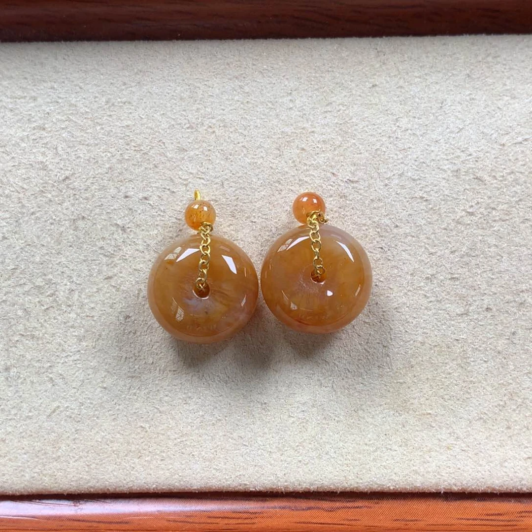 未镶嵌糖冰小平安扣60/个，可挑。12硅化珊瑚（珊瑚玉）