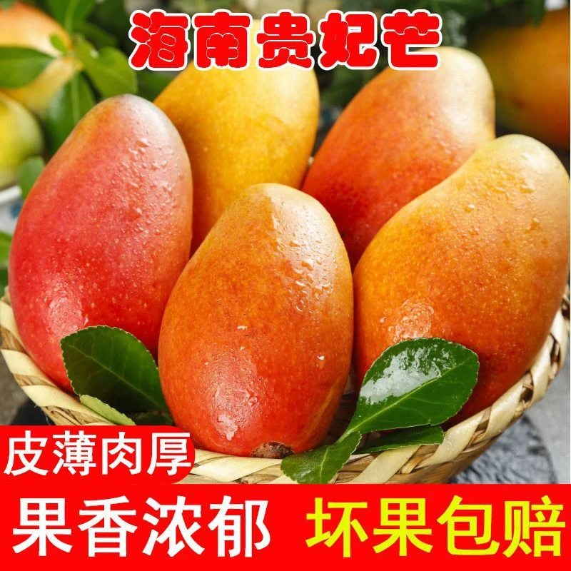 广西海南贵妃芒果新鲜应季肉嫩多汁的热带水果芒果