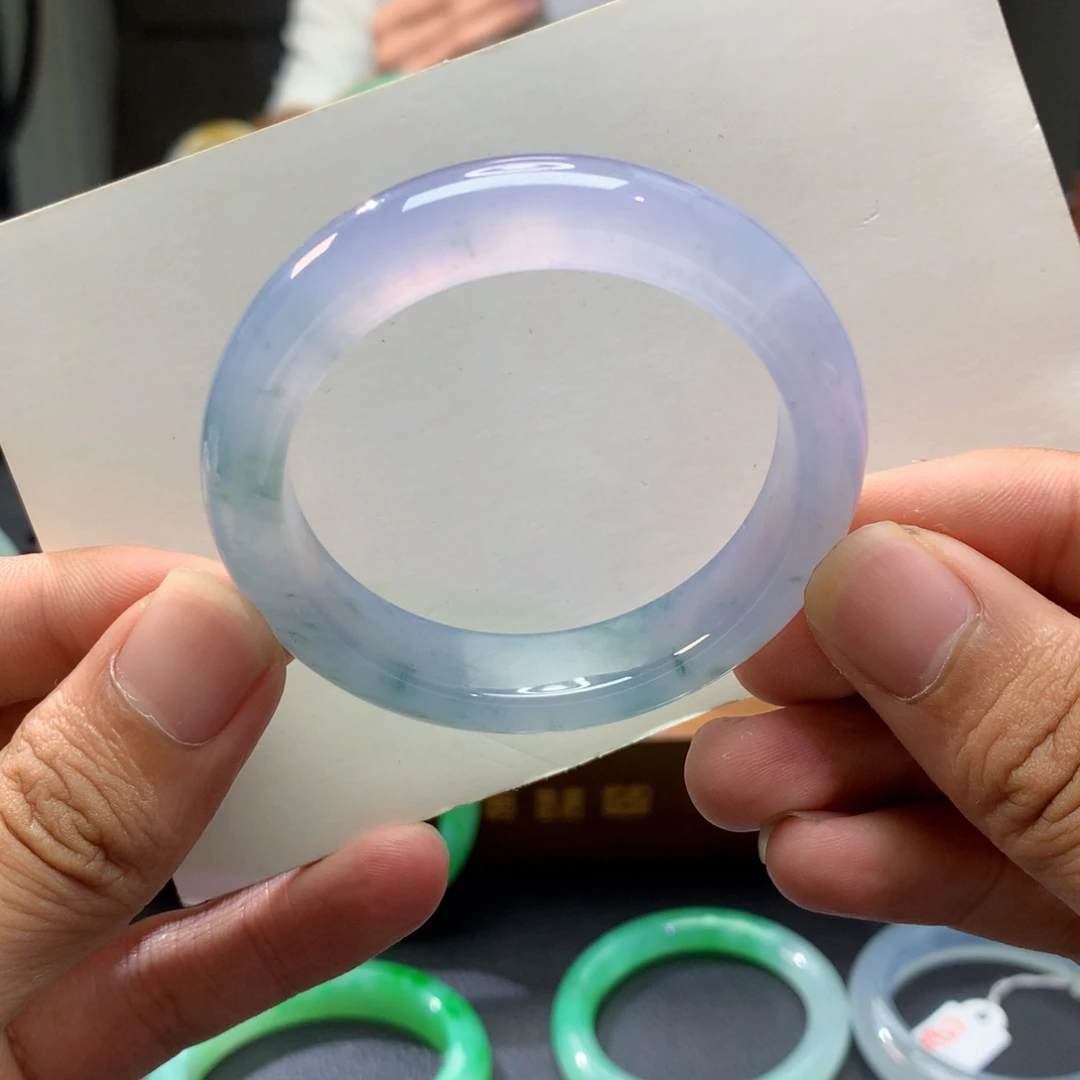 翡翠未镶嵌手镯正圈7号