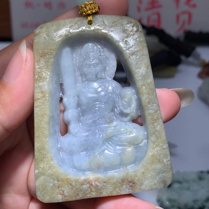 翡翠未镶嵌颈饰保真天然A货翡翠