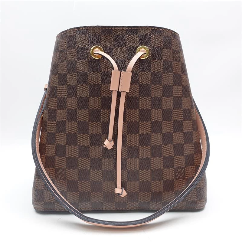95新 LouisVuitton/路易威登 棕格粉水桶单肩包T_ZY0000278768