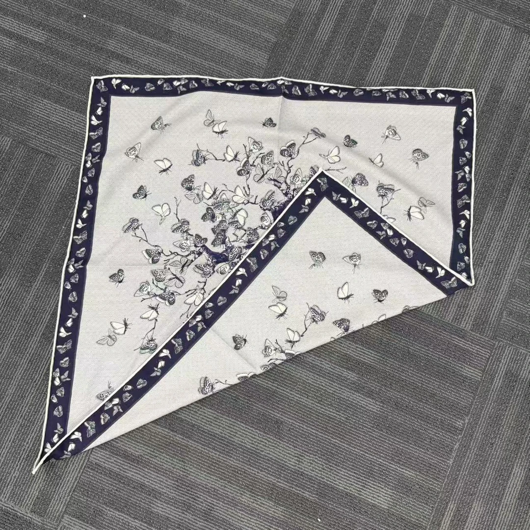 桑蚕丝羊毛新中式方巾