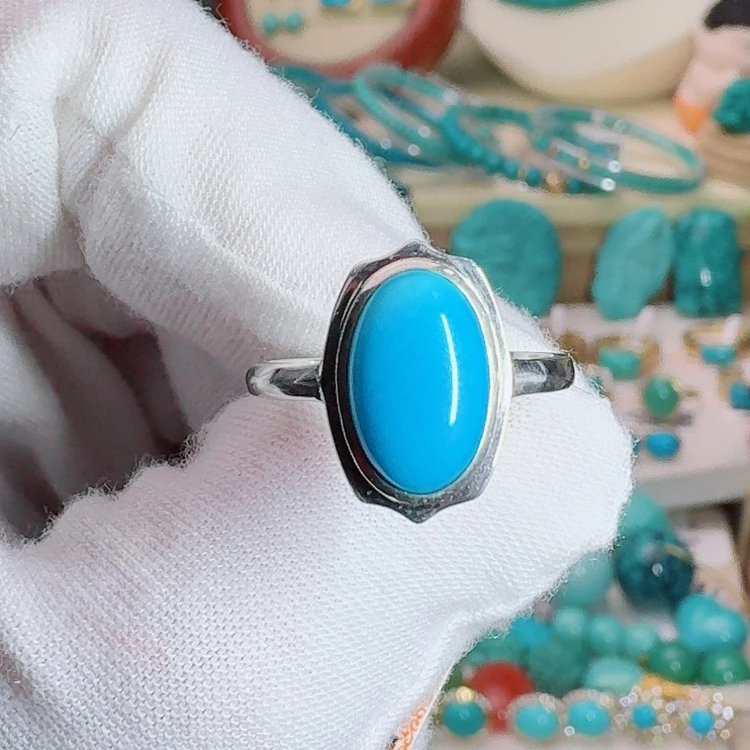 绿松石银S925镶嵌珠宝奇石