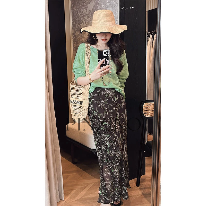 pinziko氧气小衫~轻盈薄感圆领纸片人显瘦防晒竹节麻罩衫TJF197