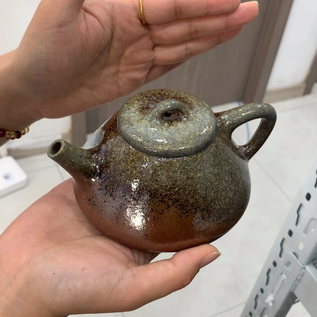 茶壶紫砂纯自然柴烧