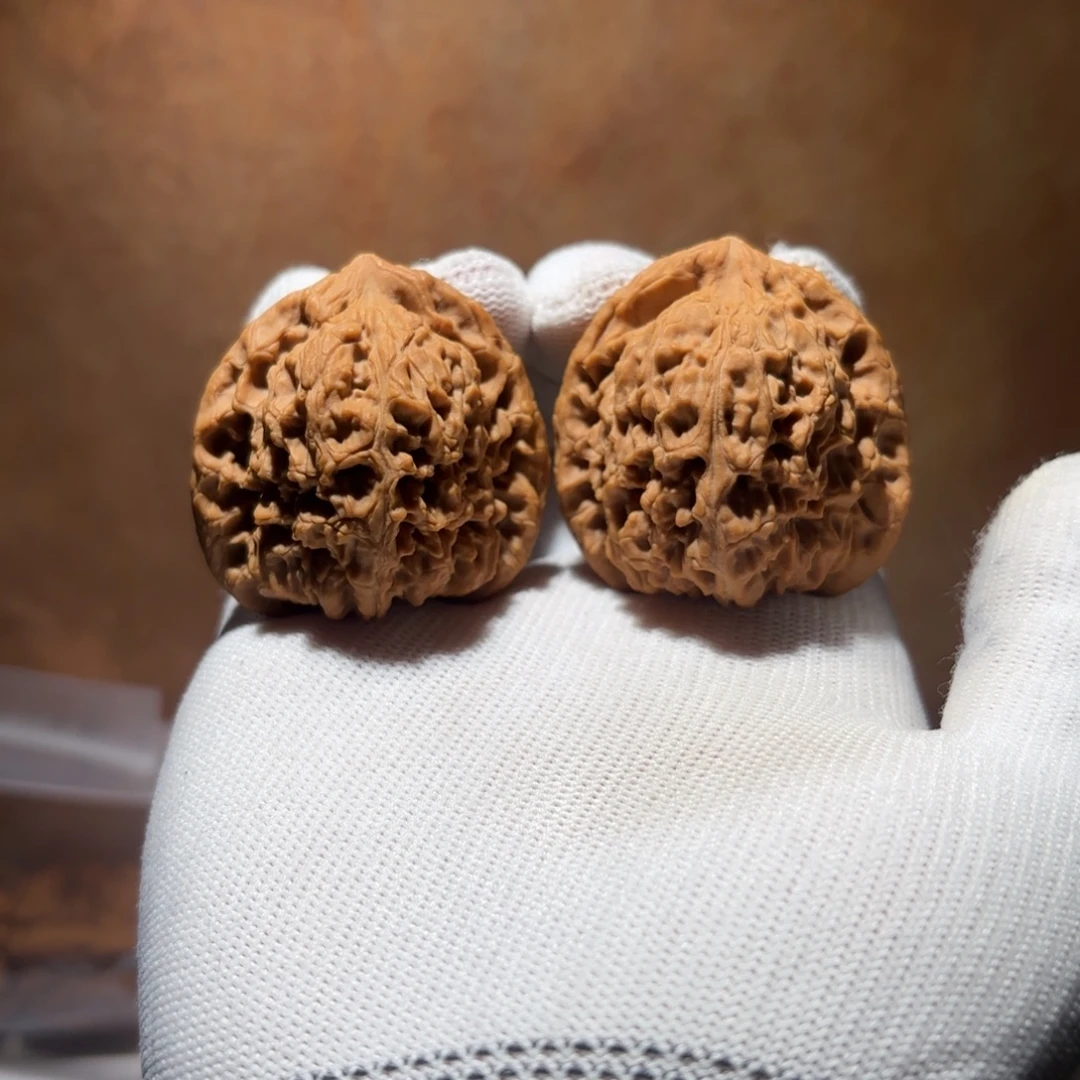 文玩核桃吊坠16号链接41-40-41半山火焰纹