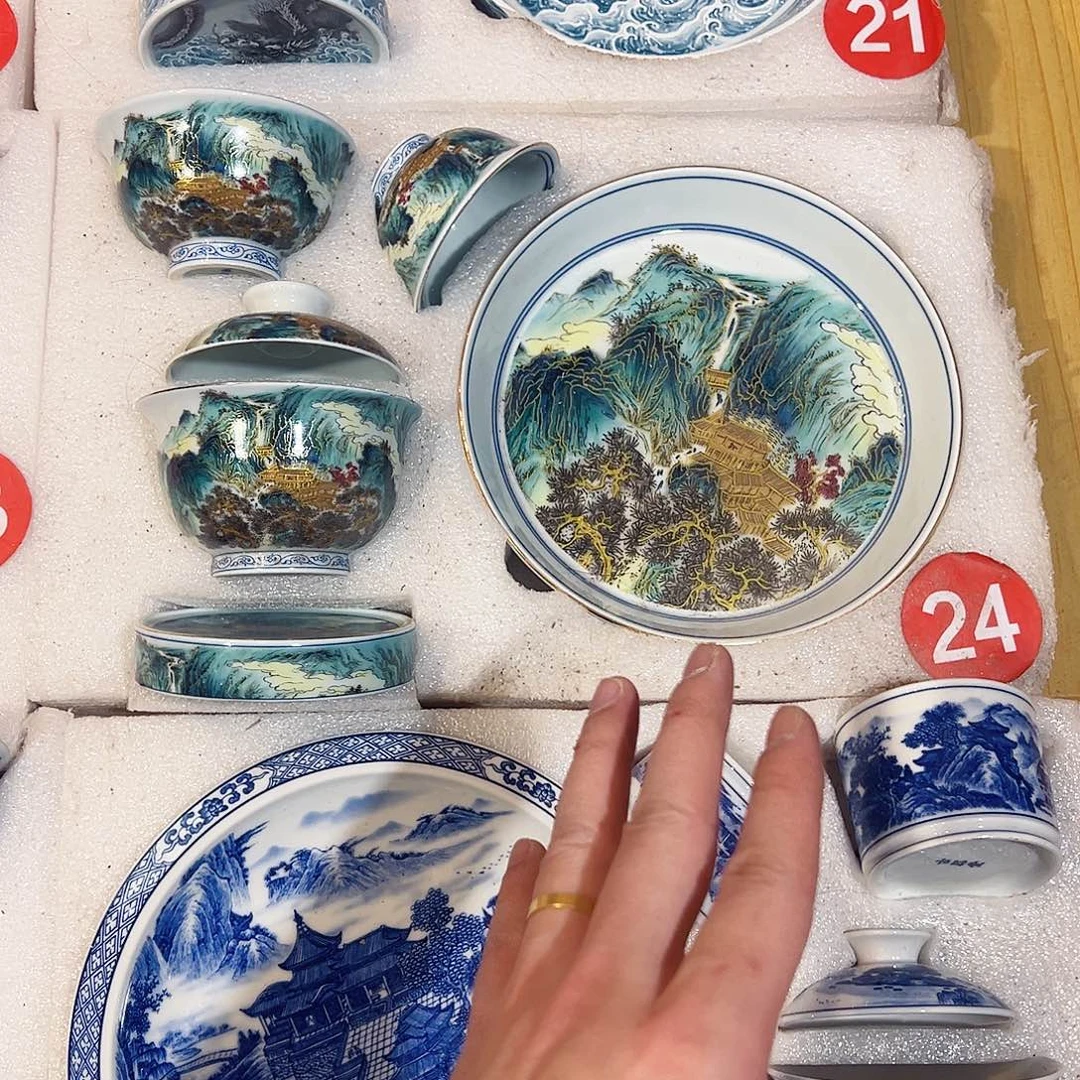 马***克富春山居图金山水五件套