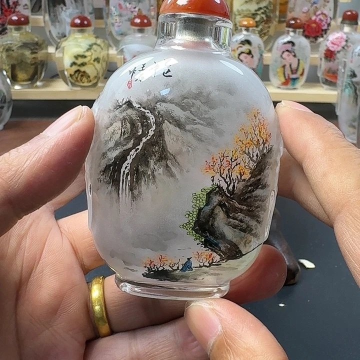 鼻烟壶内画手工绘制