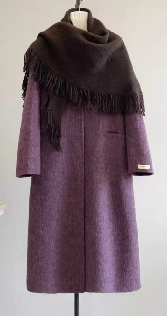 1590带披肩双面大衣