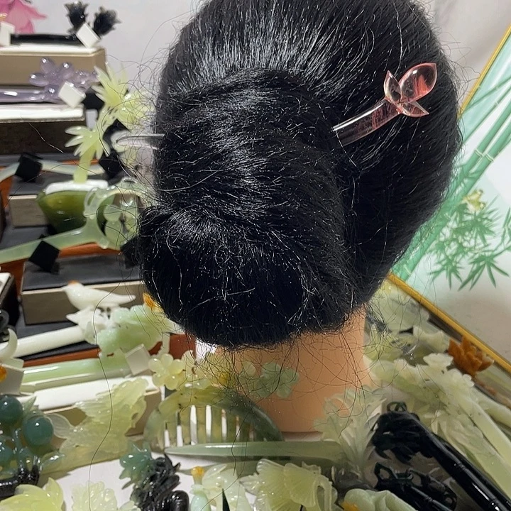 蛇纹石玉合金发饰