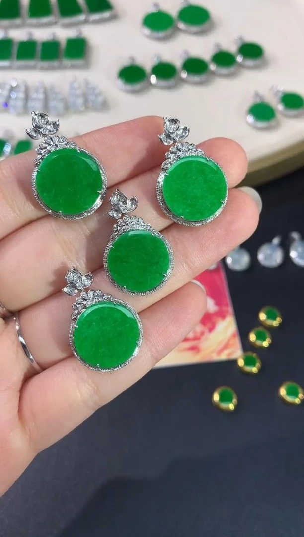 【小袁甄选】翡翠圆牌吊坠(不含链)-18K金-多样性发其一PYD02|CXQ21