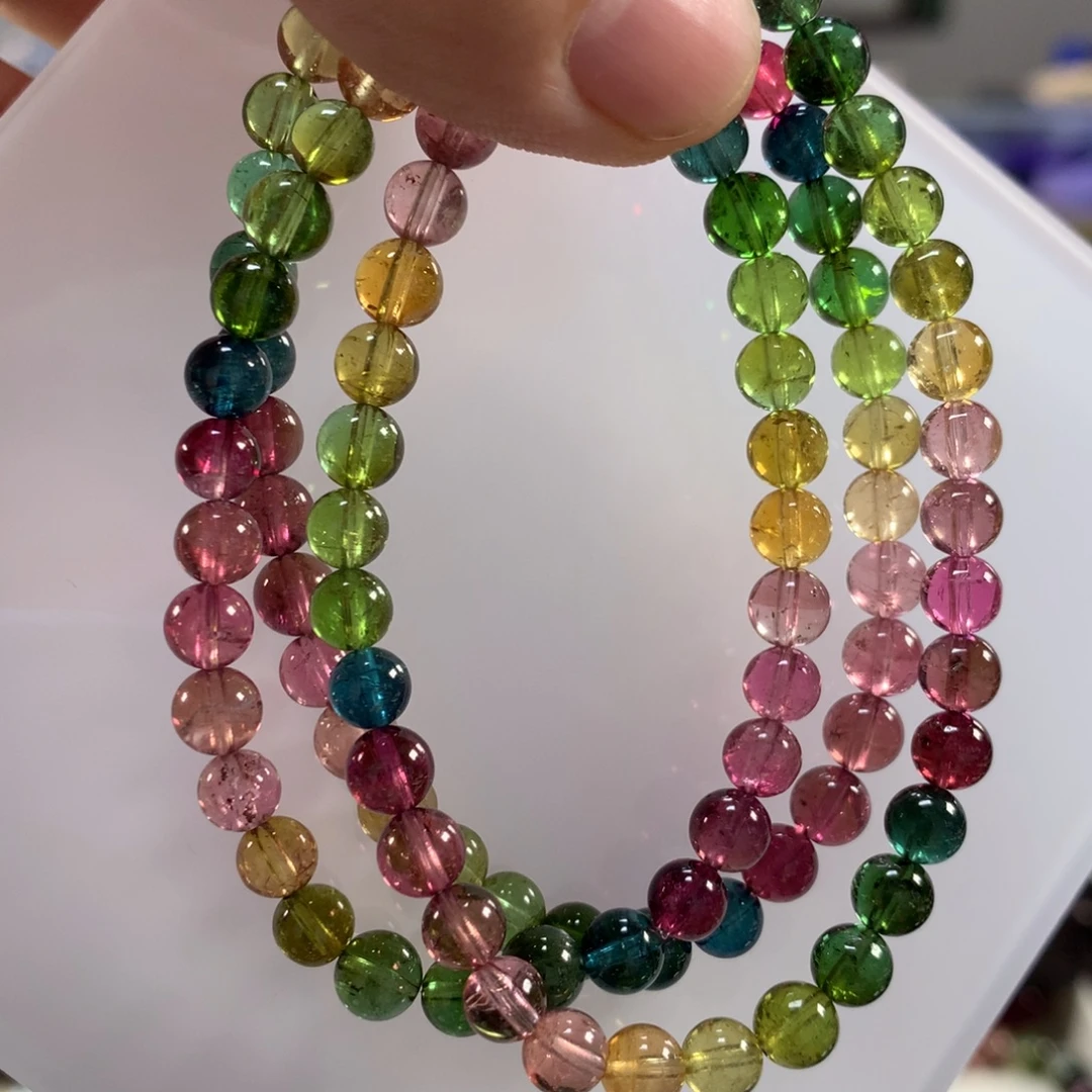 未镶嵌手链碧玺6左右