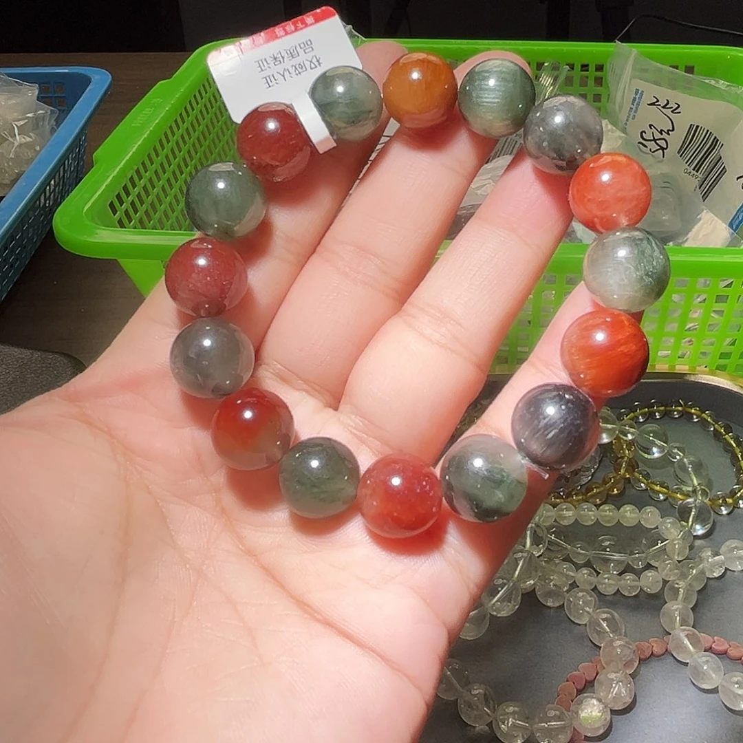 水晶手链未镶嵌彩兔毛12毫米