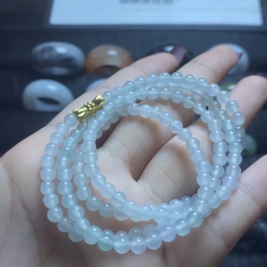 定制翡翠未镶嵌卡4.2小米珠