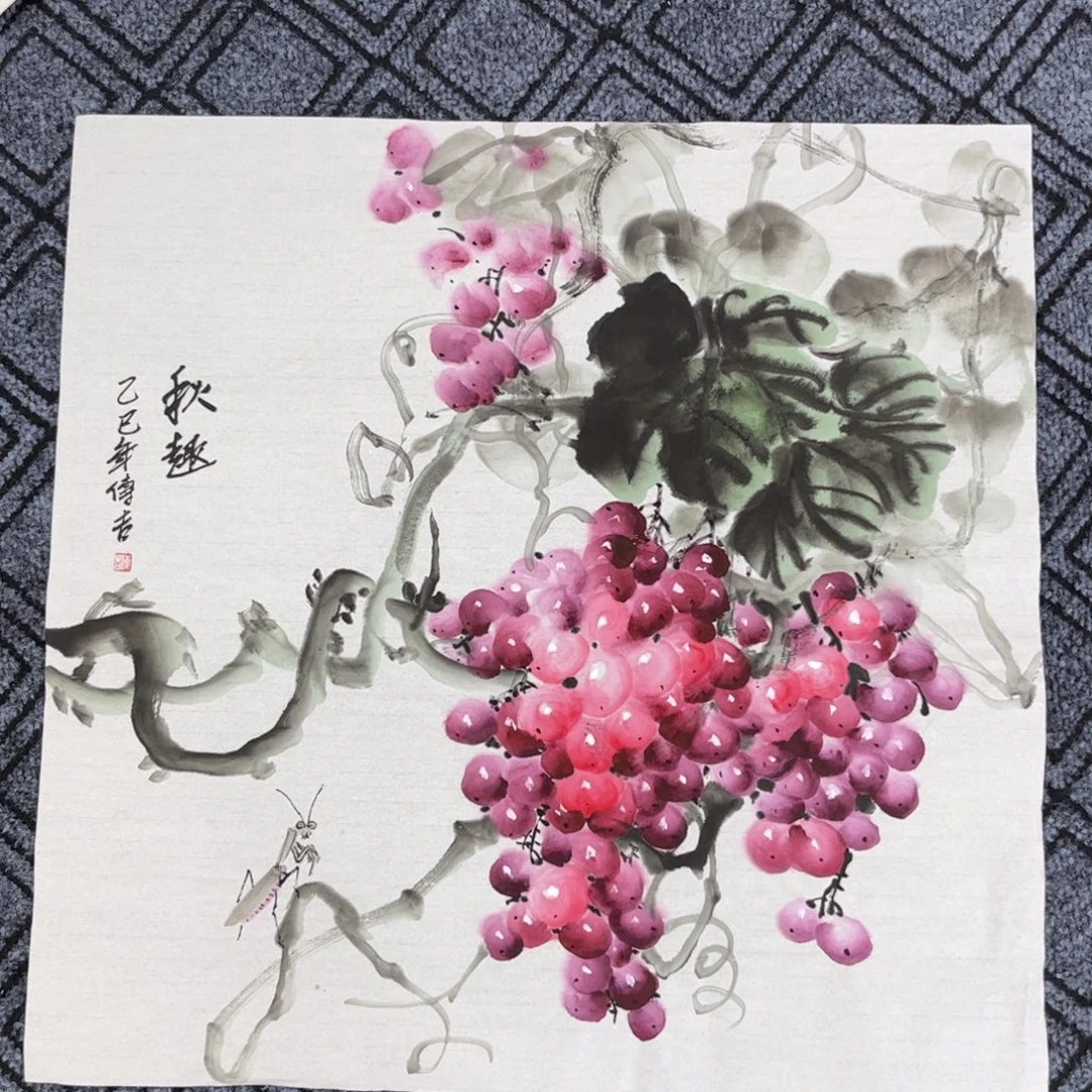 国画四尺斗方花鸟作品