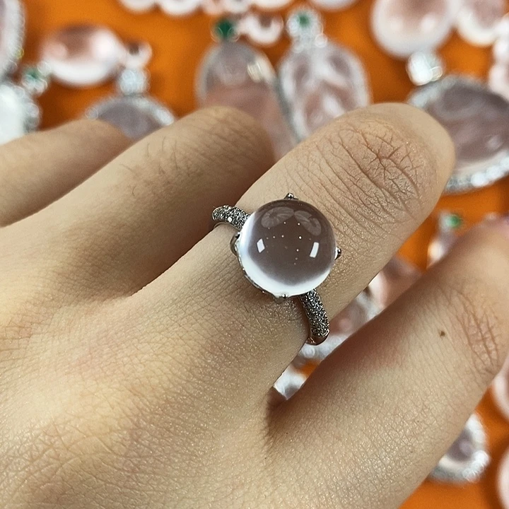 石英质玉银S925镶嵌颈饰