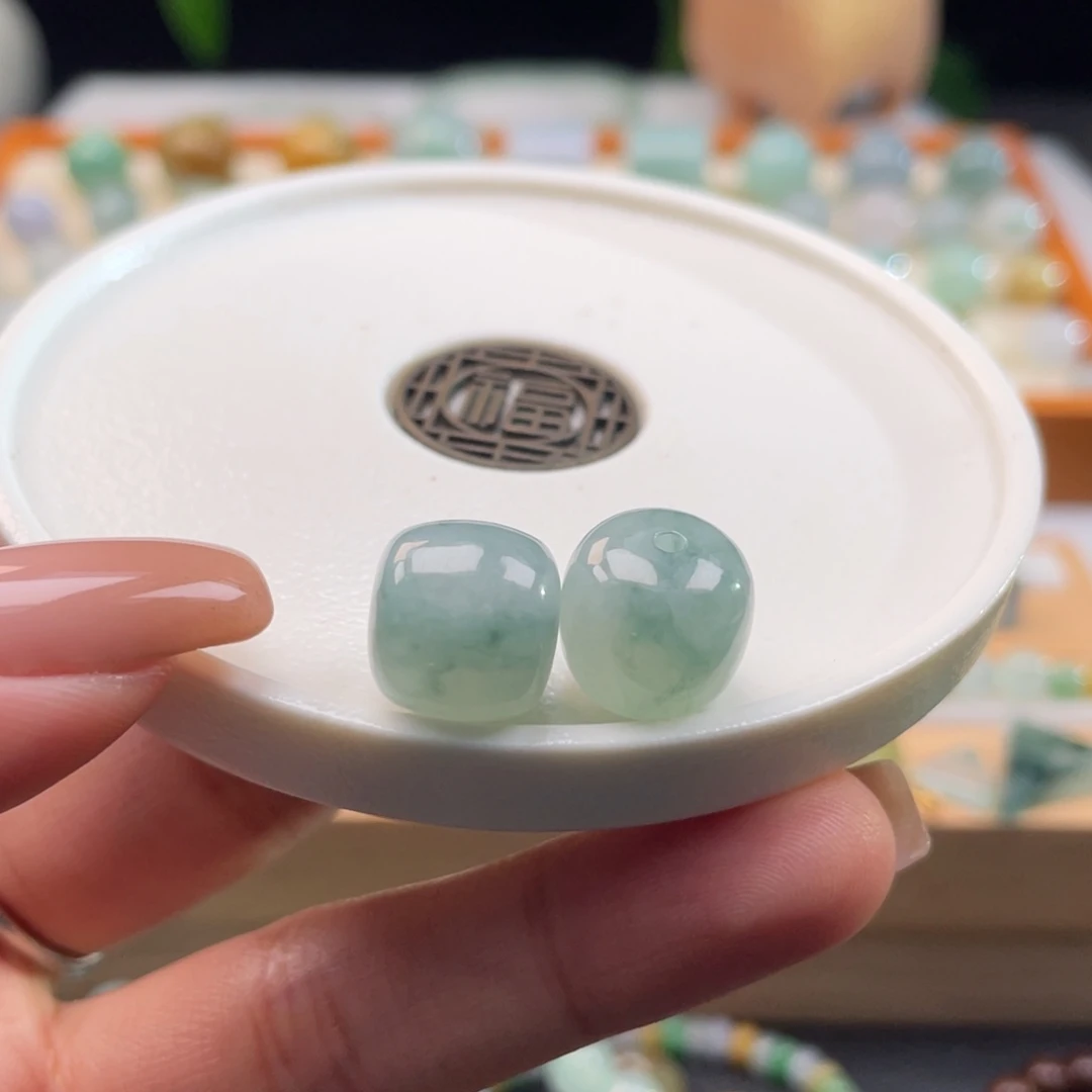 未镶嵌定制翡翠天然缅甸翡翠a货老型珠11+，多样性发其一