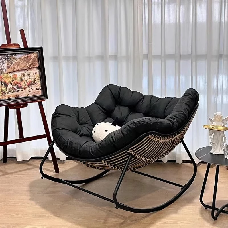 懒人摇椅藤编摇摇躺椅网红摇摇椅阳台休闲椅摇椅可躺可睡懒人沙发