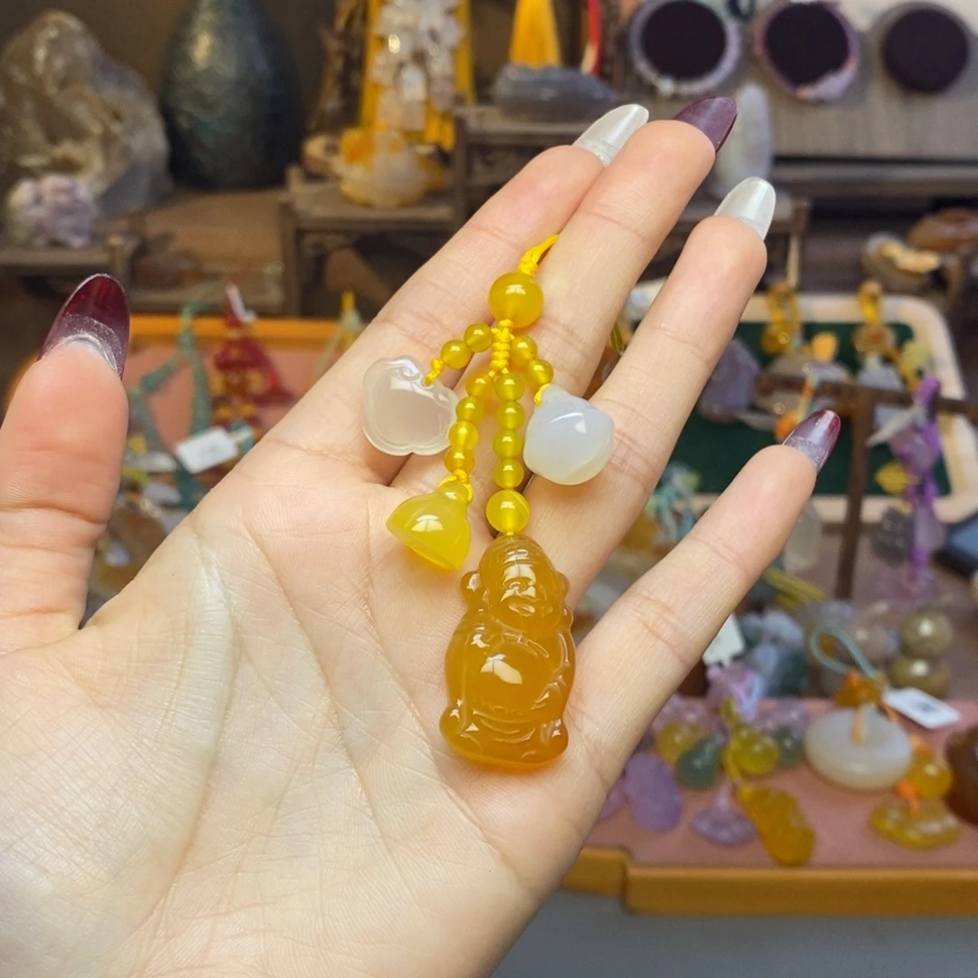 玛瑙/玉髓未镶嵌车挂挂件