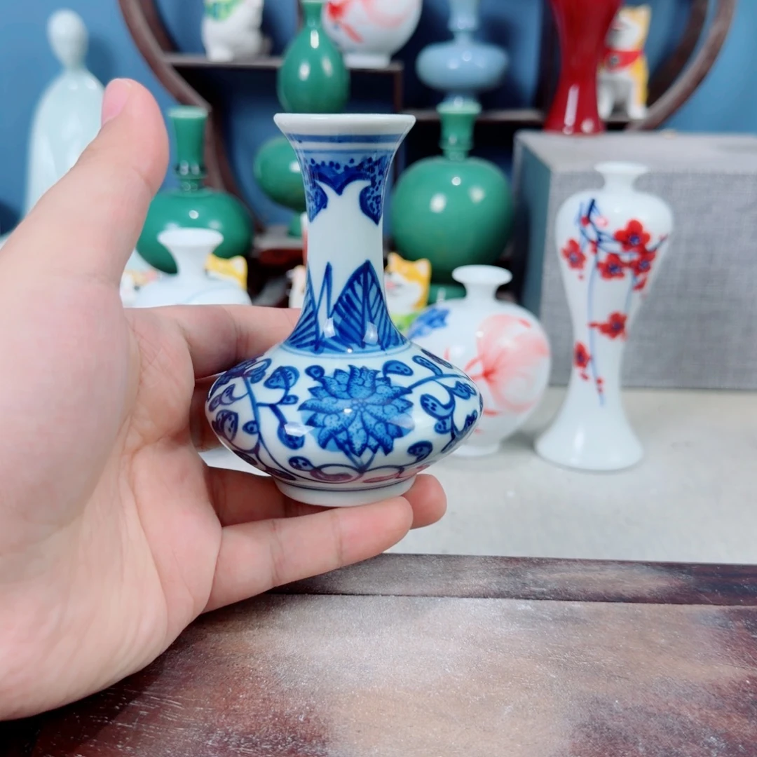 陶瓷手工小花器摆件