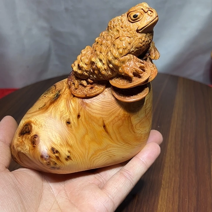 纹***》柏木（崖柏）崖柏手工雕刻呱呱