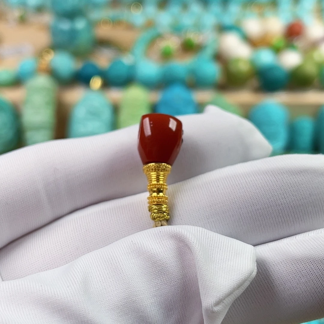 s***r绿松石18K金镶嵌珠宝奇石