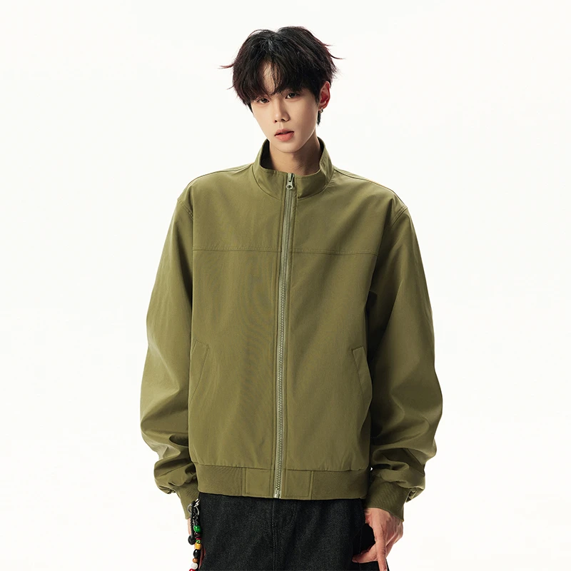 美式机能风教练夹克男秋季潮牌痞帅立领三防外套户外百搭运动上衣