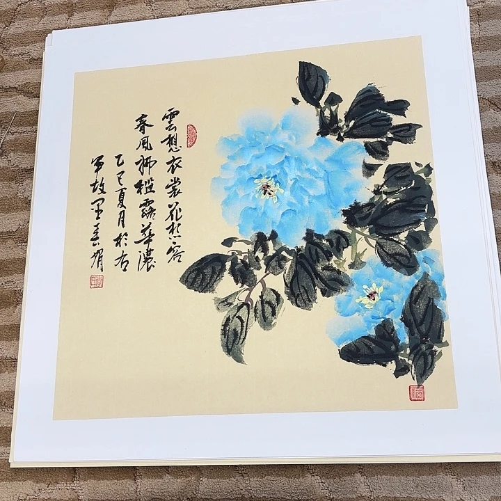 国画花鸟等图案和50.50