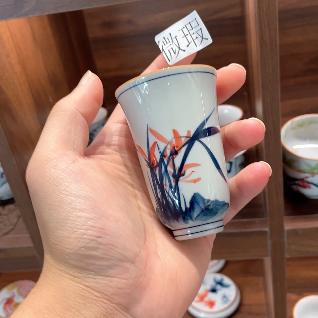 釉下彩纯手绘微瑕