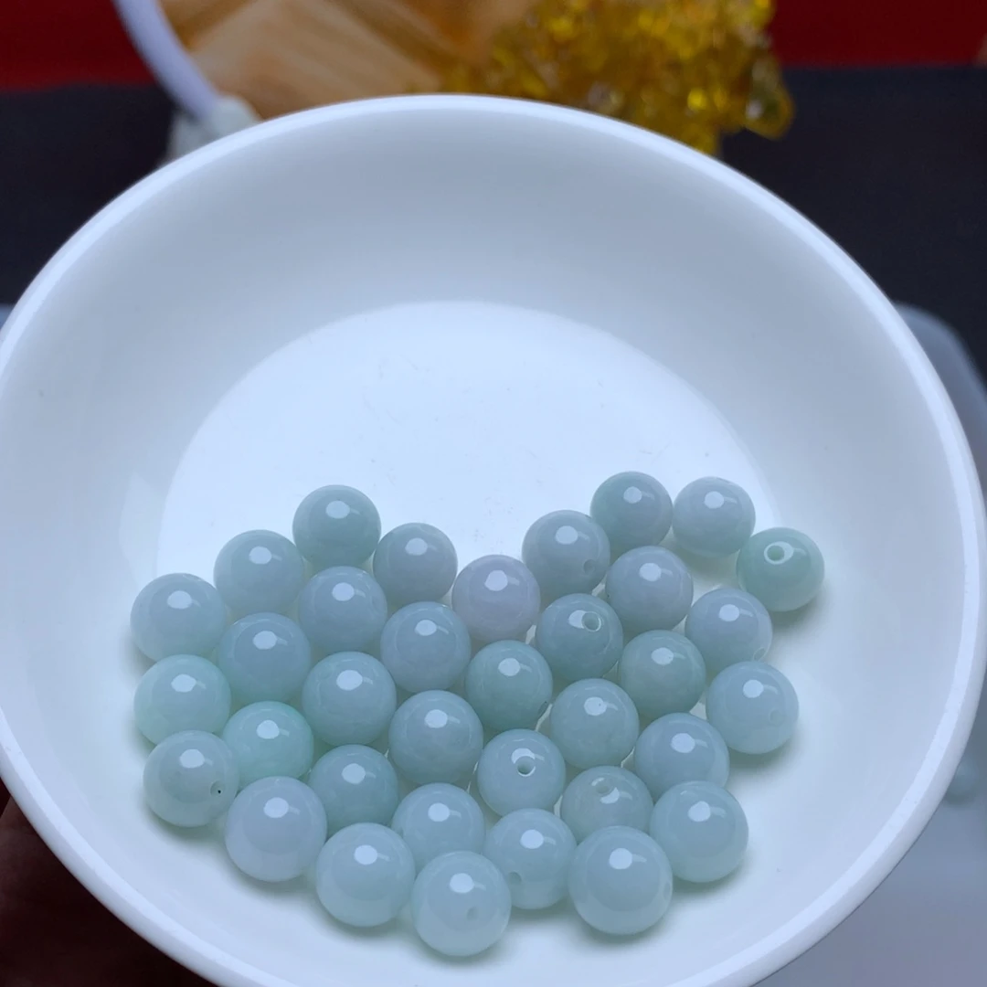 【闪购商品】翡翠手链未镶嵌卡9冰豆绿20个