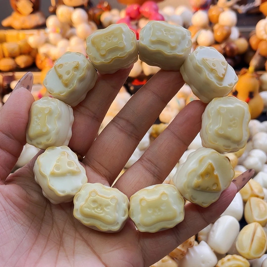 菩提根/象牙果手串奶油饼干