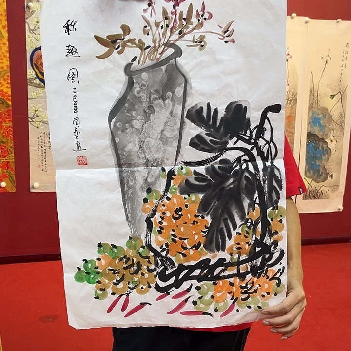 国画国画作品展示展中的