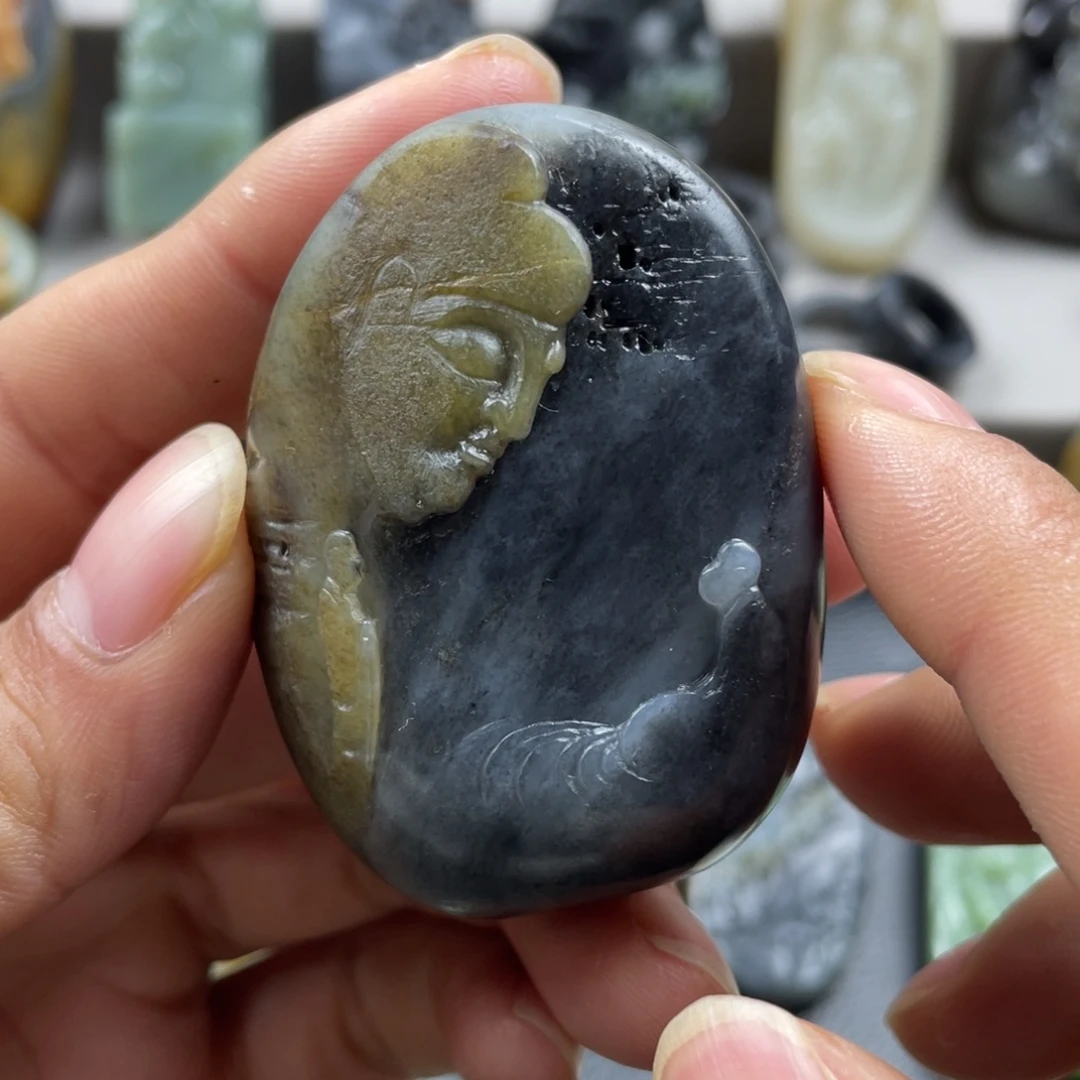 和田玉未镶嵌挂件