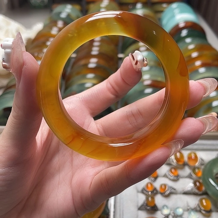 未镶嵌蛇纹石玉手镯51.5