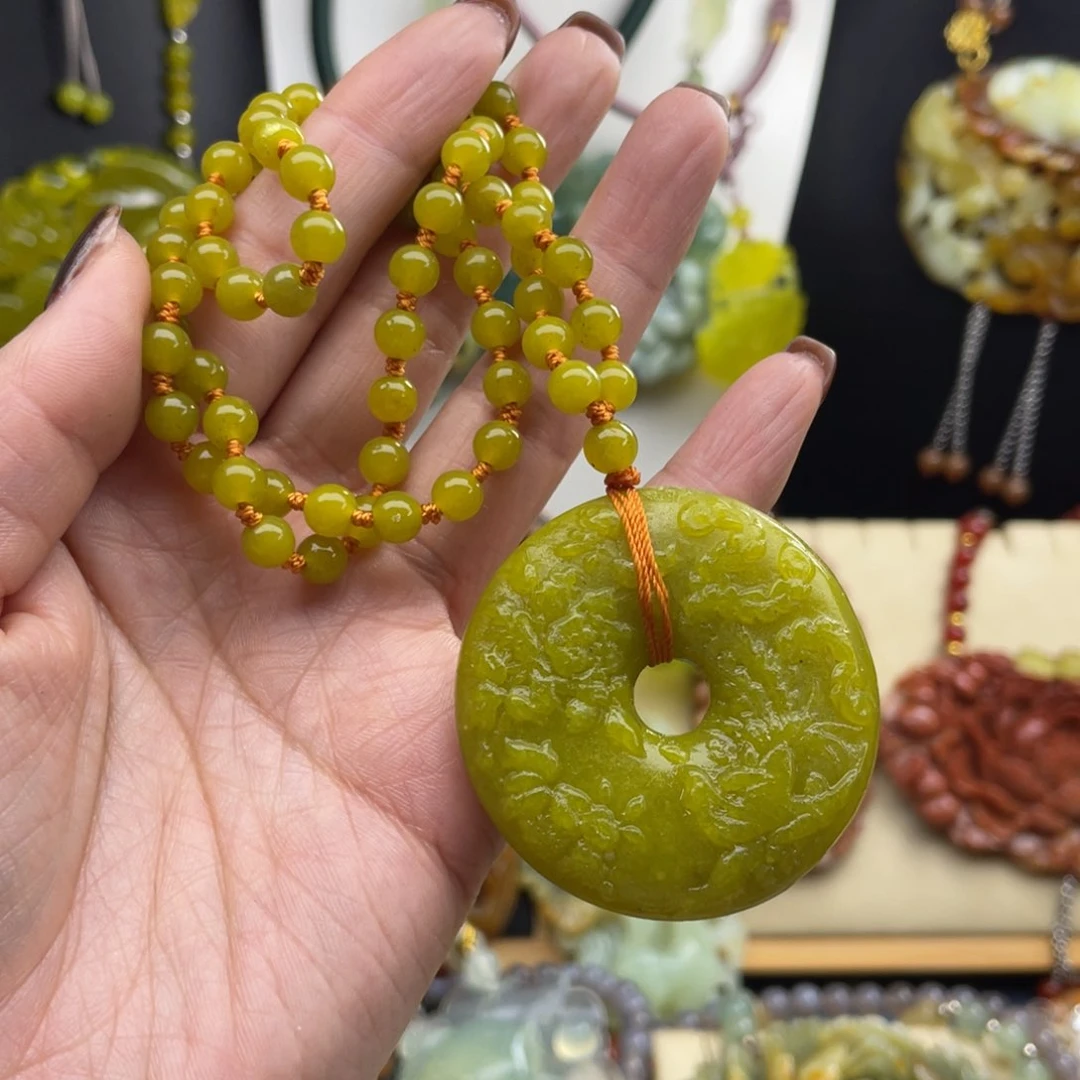 未镶嵌岫玉项链8888