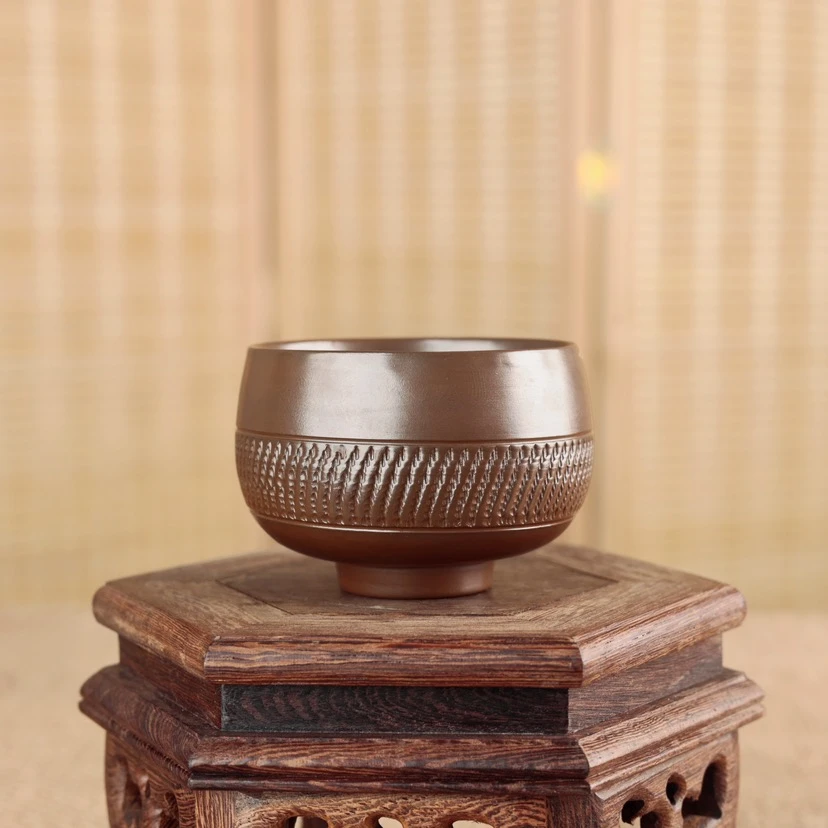 紫砂还原烧跳刀罗汉杯DY86