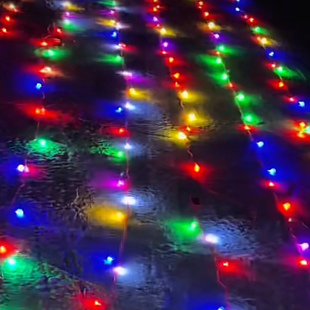 LED流水灯串灯家用过年房间装饰灯星星灯春节阳台节日氛围灯