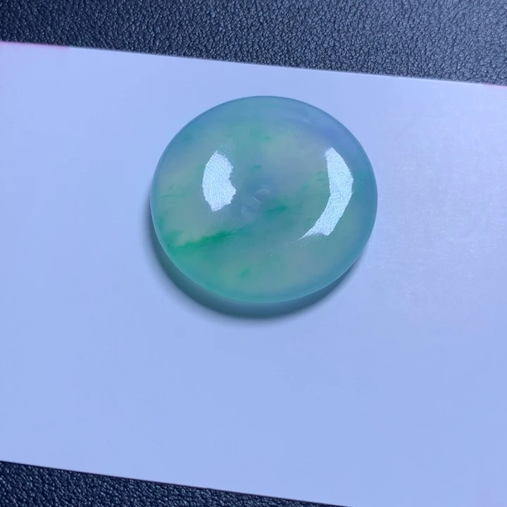 延***3缅甸翡翠冰平安扣