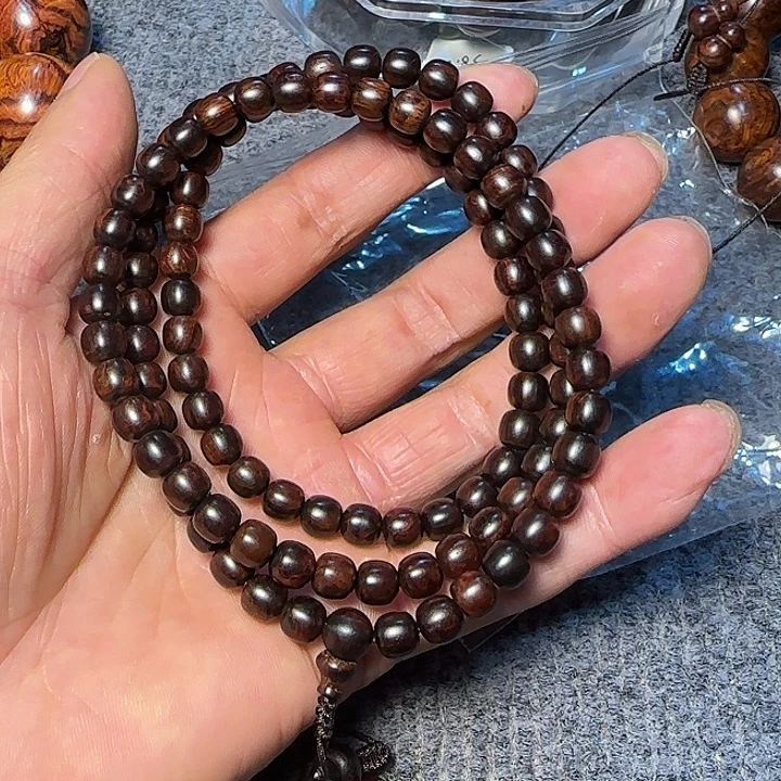 难***白黄花梨/降香黄檀全陈化老料把件串