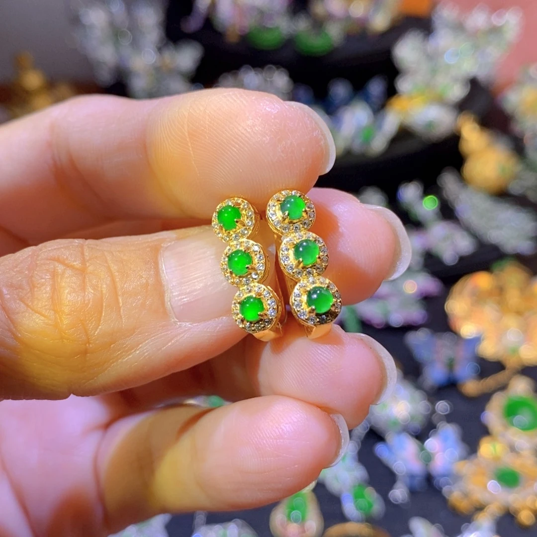 翡翠银S925镶嵌颈饰天然翡翠