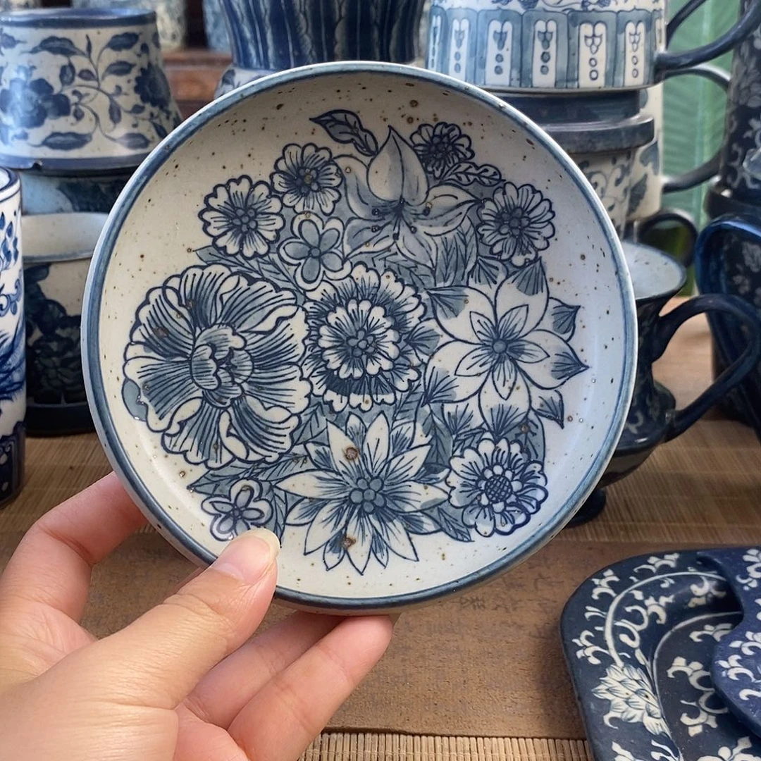 手工手绘青花高温陶瓷