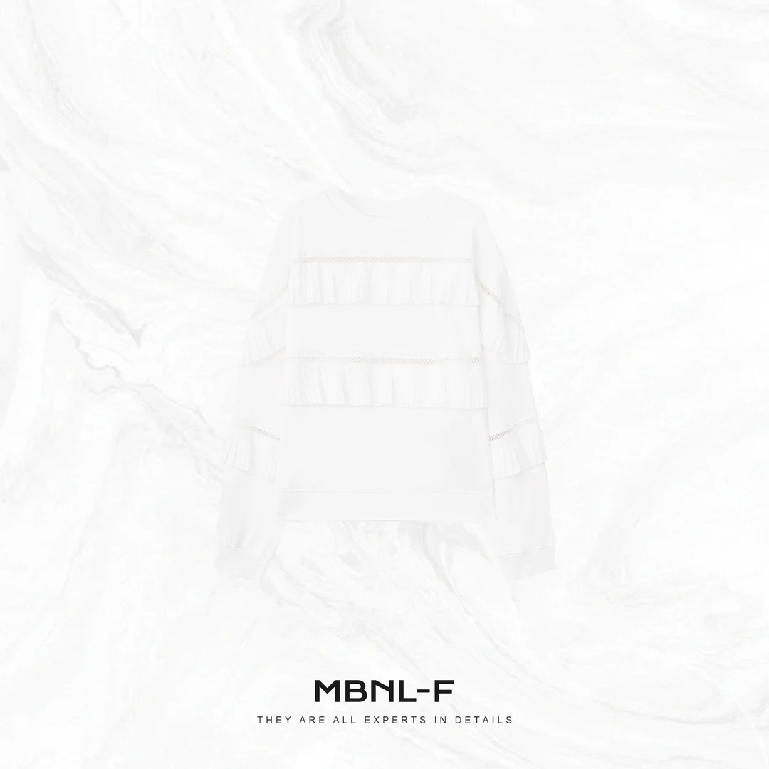 MBNL-F ”自由春日“ 高定设计感圆领镂空全棉卫衣 秦磊XM-XWY3128