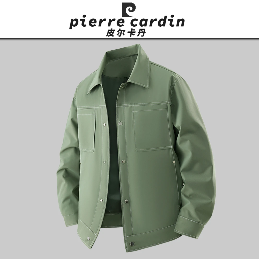 皮尔卡丹【官方】秋季新款男立领夹克透气防水防风休闲夹克外套男士