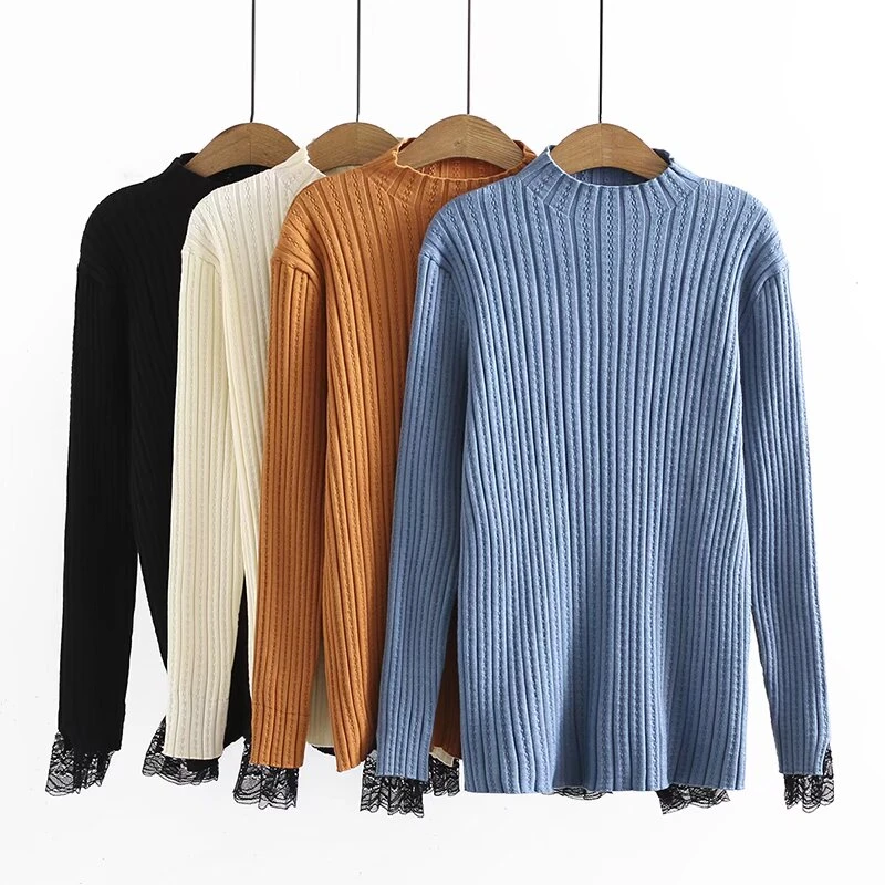 长袖休闲针织衫上衣毛衫厚款潮牌女装法式冬季通勤风