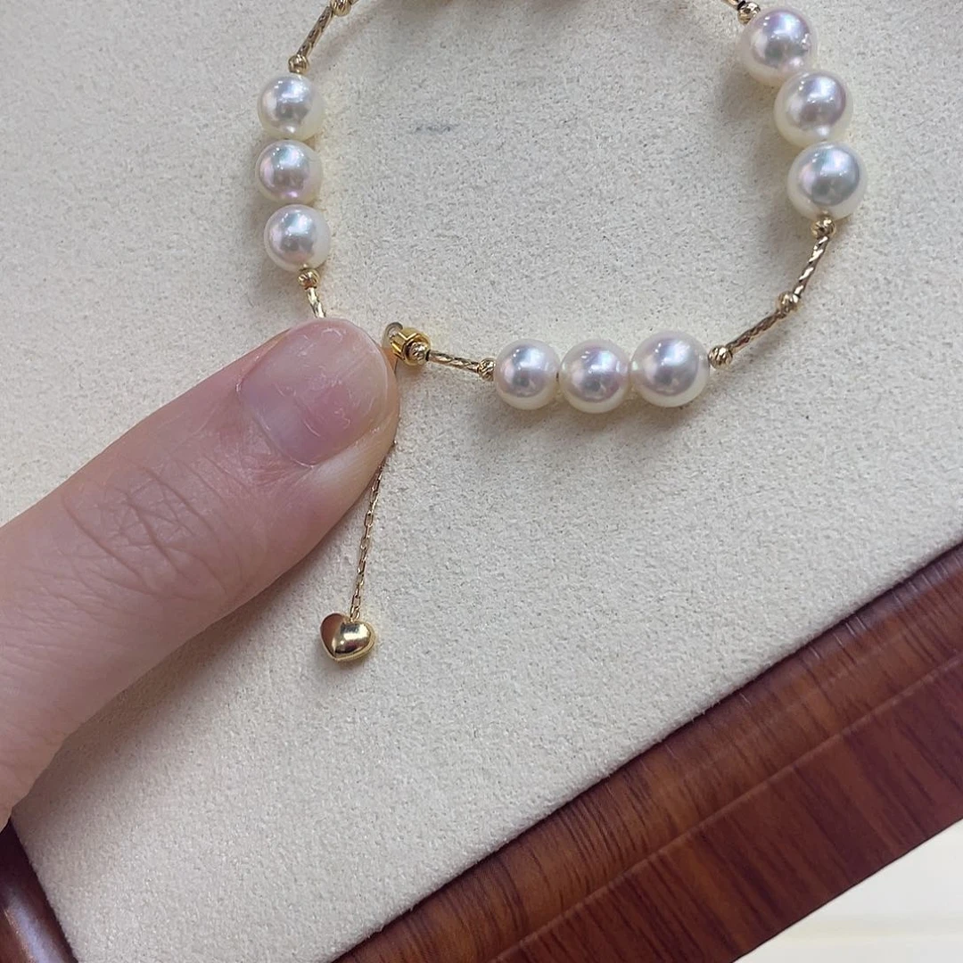 海水珍珠18K金镶嵌手绳