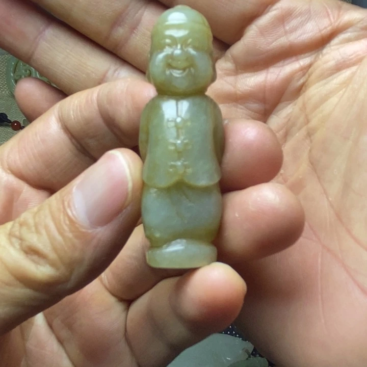 和田玉未镶嵌挂件唐**韵