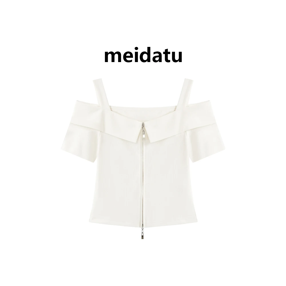 美哒兔（破价款）韩系纯欲甜美一字肩上衣（高个子版）BK1052-9（G）