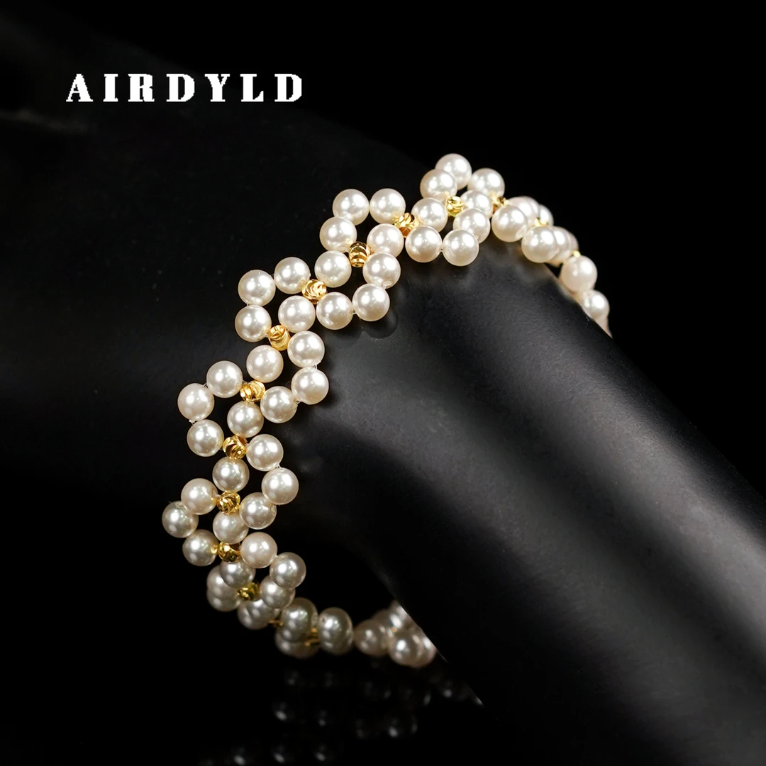 黄铜仿珍珠手链 【织梦手链】浪漫精致优雅复古甜美百搭手链