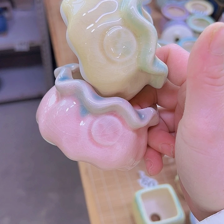 红陶陶瓷花盆当场满12包邮