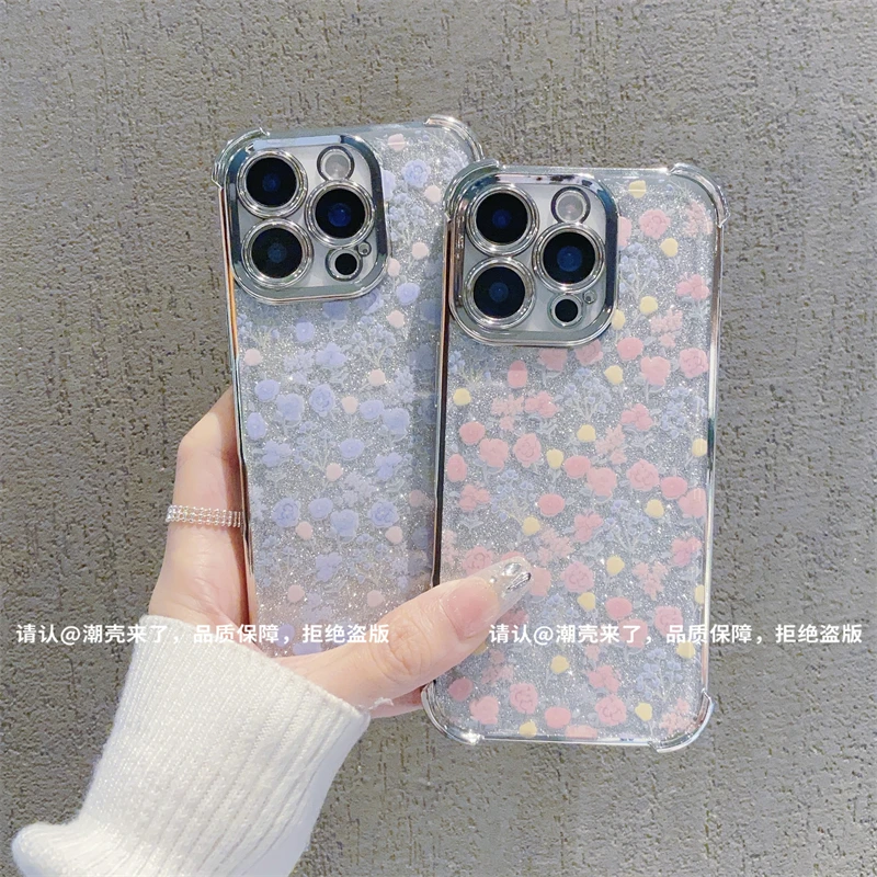 6D四角防摔壳适用苹果16/iPhone/华为荣耀/OPPO/VIVO小米手机壳潮